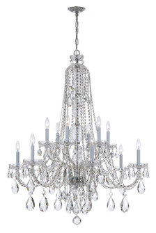 Traditional Crystal 12 Light Chandelier in Polished Chrome (60|1114-CH-CL-MWP)