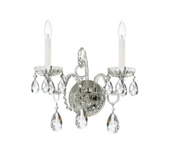 Traditional Crystal Two Light Wall Mount in Polished Chrome (60|1122-CH-CL-MWP)