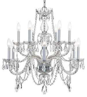 Traditional Crystal 12 Light Chandelier in Polished Chrome (60|1135-CH-CL-SAQ)