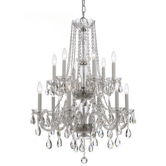 Traditional Crystal 12 Light Chandelier in Polished Chrome (60|1137-CH-CL-MWP)