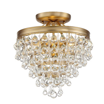 Calypso Three Light Semi Flush Mount in Vibrant Gold (60|130-VG_CEILING)