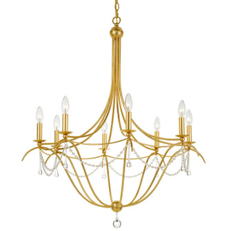 Metro Eight Light Chandelier in Antique Gold (60|428-GA)