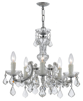 Maria Theresa Five Light Mini Chandelier in Polished Chrome (60|4376-CH-CL-MWP)