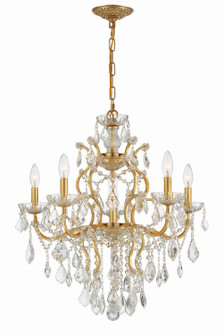 Filmore Six Light Chandelier in Antique Gold (60|4455-GA-CL-MWP)
