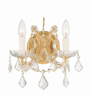 Maria Theresa Two Light Wall Sconce in Gold (60|4472-GD-CL-I)