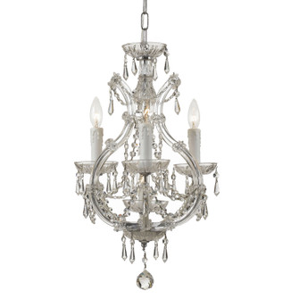 Maria Theresa Four Light Mini Chandelier in Polished Chrome (60|4473-CH-CL-MWP)