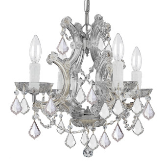 Maria Theresa Four Light Mini Chandelier in Polished Chrome (60|4474-CH-CL-SAQ)