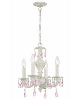 Paris Market Four Light Mini Chandelier in Antique White (60|5024-AW-RO-MWP)