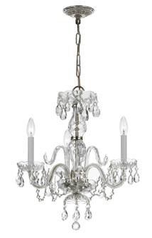 Traditional Crystal Three Light Mini Chandelier in Polished Chrome (60|5044-CH-CL-I)