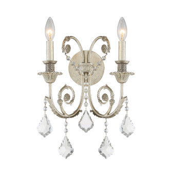 Regis Two Light Wall Sconce in Olde Silver (60|5112-OS-CL-SAQ)