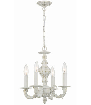 Paris Market Four Light Mini Chandelier in Antique White (60|5124-AW)