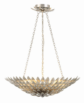 Broche Six Light Chandelier in Antique Silver (60|517-SA)