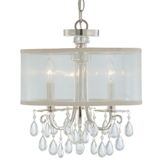 Hampton Three Light Mini Chandelier in Polished Chrome (60|5623-CH)