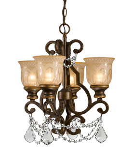 Norwalk Four Light Mini Chandelier in Bronze Umber (60|7504-BU-CL-SAQ)