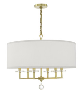 Paxton Six Light Chandelier in Aged Brass (60|8116-AG)