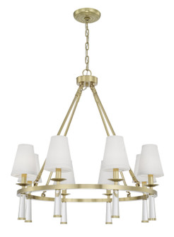 Baxter Eight Light Chandelier in Aged Brass (60|8867-AG)