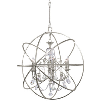 Solaris Six Light Chandelier in Olde Silver (60|9219-OS-CL-MWP)