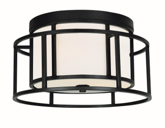 Hulton Two Light Flush Mount in Matte Black (60|9590-MK)