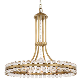 Clover Eight Light Chandelier in Aged Brass (60|CLO-8898-AG)