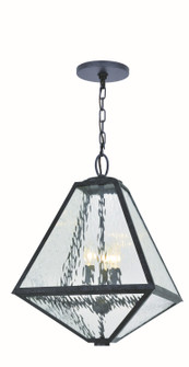 Glacier Three Light Outdoor Chandelier in Black Charcoal (60|GLA-9705-WT-BC)