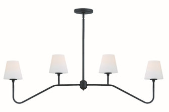 Keenan Four Light Chandelier in Black Forged (60|KEE-A3004-BF)