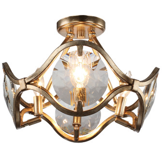 Quincy Four Light Semi Flush Mount in Distressed Twilight (60|QUI-7624-DT)