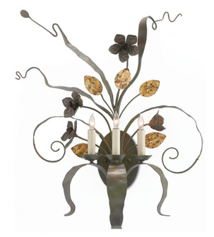 Westley Wall Sconce Three Light Wall Sconce in Verdigris/Antique Gold Leaf (142|5000-0067)