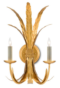 Bette Collection Two Light Wall Sconce in Grecian Gold Leaf (142|5000-0188)