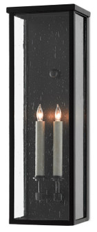 Tanzy Two Light Wall Sconce in Midnight Black/Clear Seeded (142|5500-0038)
