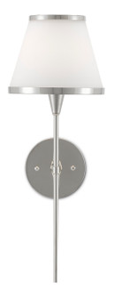 Brimsley One Light Wall Sconce in Polished Nickel/White (142|5800-0002)