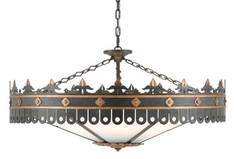 Bunny Williams Six Light Chandelier in Antique Gold/Moss Gray (142|9000-0181)