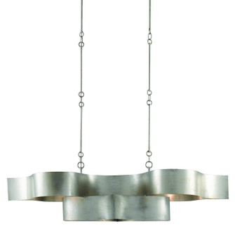 Grand Lotus Six Light Chandelier in Contemporary Silver Leaf (142|9000-0372)