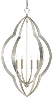 Viviers Chandelier Four Light Chandelier in Silver Leaf (142|9000-0464)