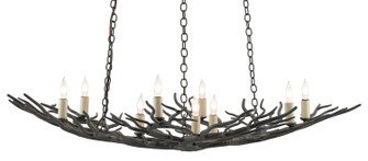 Rainforest Nine Light Chandelier in Rustic Bronze (142|9000-0555)