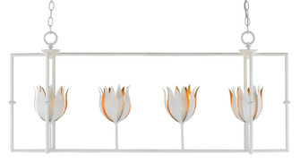 Tulipano Collection Four Light Lantern in Gesso White/Contemporary Gold Leaf (142|9000-0631)