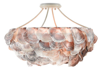 Seahouse Six Light Chandelier in Smokewood/Natural Shell (142|9000-0755)