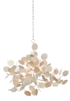 Lunaria Six Light Chandelier in Contemporary Silver Leaf (142|9000-0817)