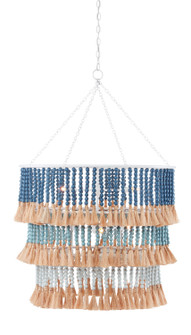St. Barts Seven Light Chandelier in Sugar White/Mist Blue/Demin Blue/Natural (142|9000-0830)