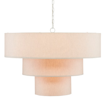Livello White Chandelier Nine Light Chandelier in White/Linen (142|9000-0866)