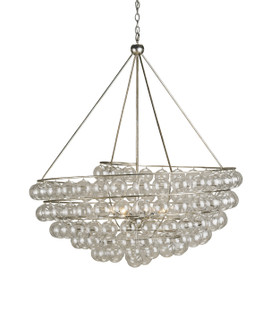 Stratosphere Four Light Chandelier in Clear/Contemporary Silver Leaf (142|9002)