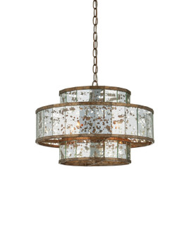Fantine Four Light Chandelier in Antique Mirror/Pyrite Bronze (142|9759)