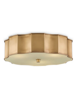 Wexford LED Flush Mount in Antique Brass/Frosted (142|9999-0001)