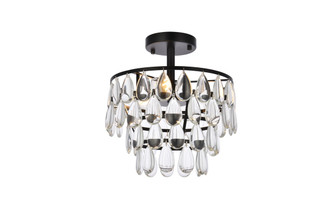 Mila Three Light Flush Mount in black (173|1103F12BK)