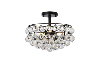 Savannah Three Light Flush Mount in Black (173|1107F14BK)