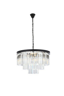 Sydney Nine Light Chandelier in Matte Black (173|1201D26MB/RC)
