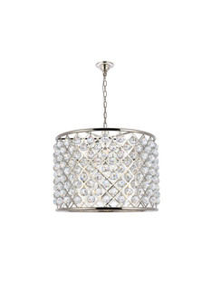 Madison Eight Light Chandelier in Polished nickel (173|1206D27PN/RC)
