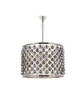 Madison Eight Light Chandelier in Polished nickel (173|1206D27PN-SS/RC)