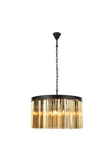 Sydney Eight Light Chandelier in Matte Black (173|1208D26MB-GT/RC)