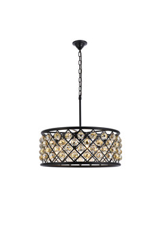 Madison Six Light Chandelier in Matte Black (173|1214D25MB-GT/RC)