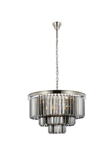 Sydney Nine Light Chandelier in Polished nickel (173|1231D26PN-SS/RC)